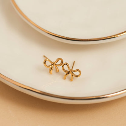 Howard's - Waterproof Earrings Narelle Stud Bow in 18K Gold Finish