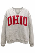 Reversible 'OHIO / OH' Split-Neck Sweatshirt