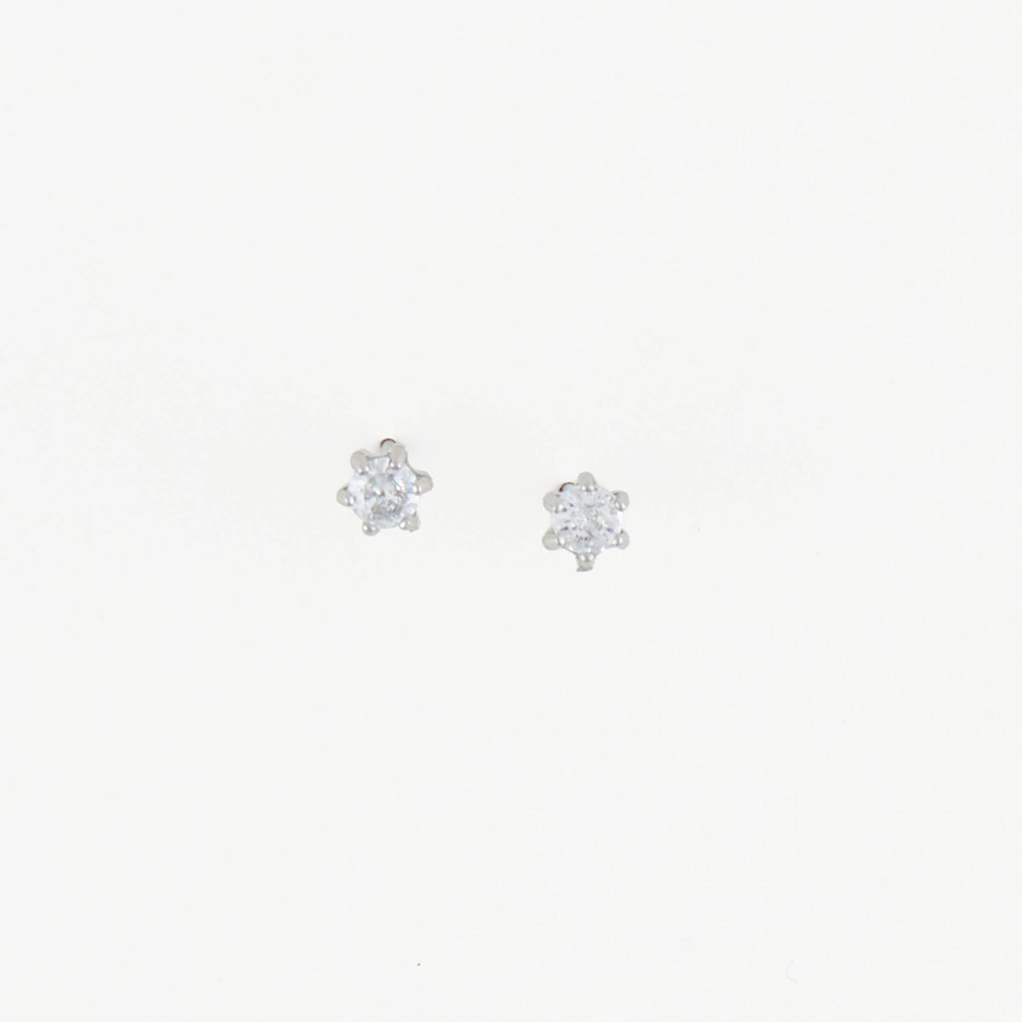 Howard's - Waterproof Earrings 3mm Round Cubic Zirconia Stud Narelle