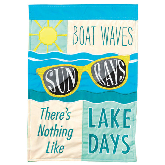 Magnolia - Flag Boat Waves Sun Rays Polyester 13x18