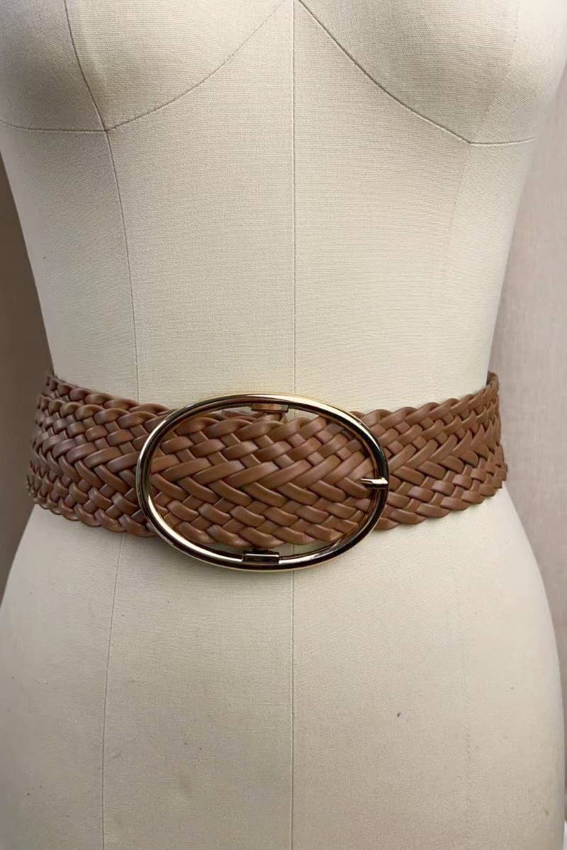 Wide Braided Belt – Great for Dresses & Casual Outfits