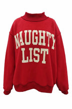 BUCKETLIST INC - IT2594-NICELIST | Reversible 'LIST' Slogan Mockneck Pullover