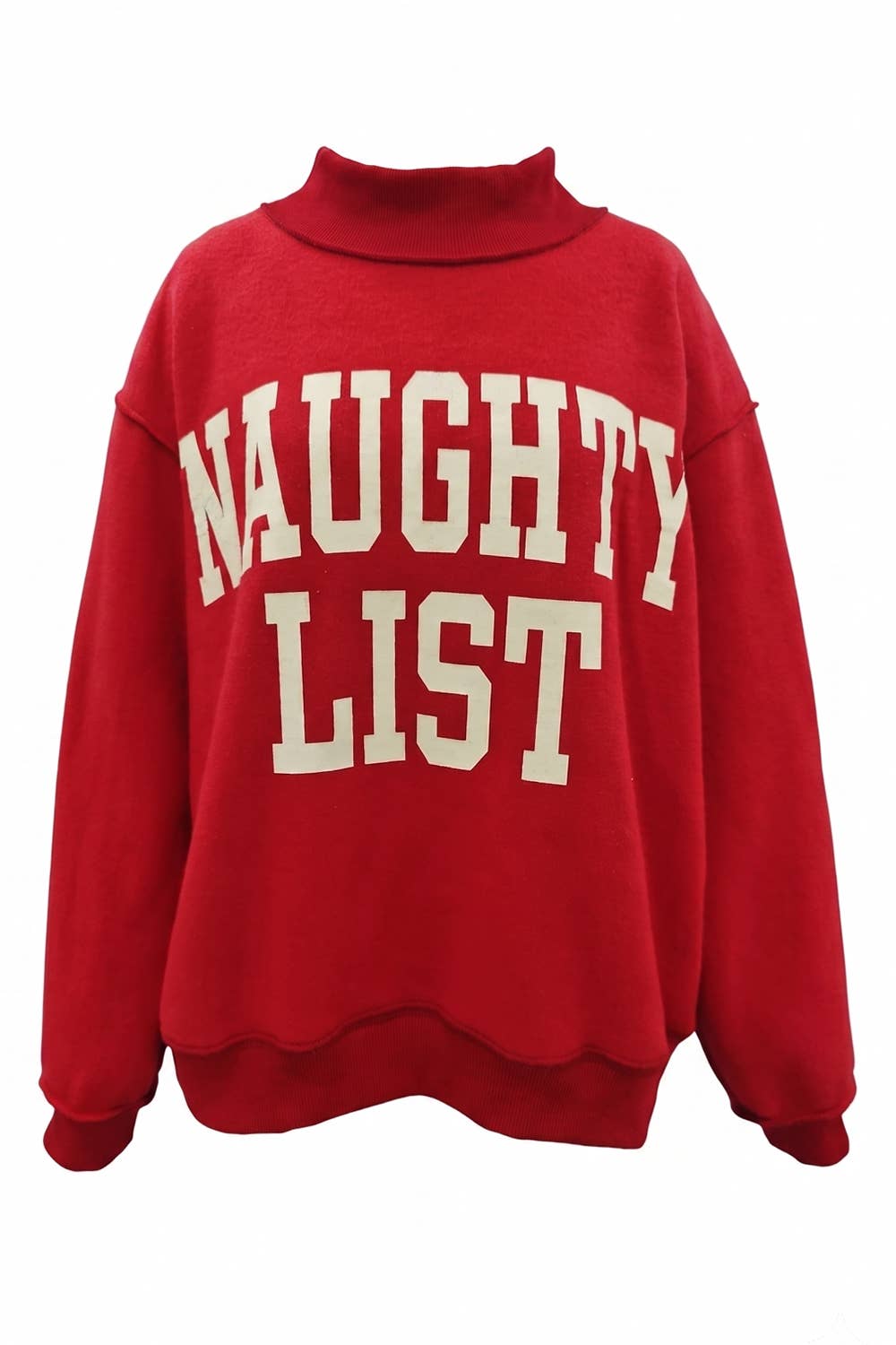 BUCKETLIST INC - IT2594-NICELIST | Reversible 'LIST' Slogan Mockneck Pullover