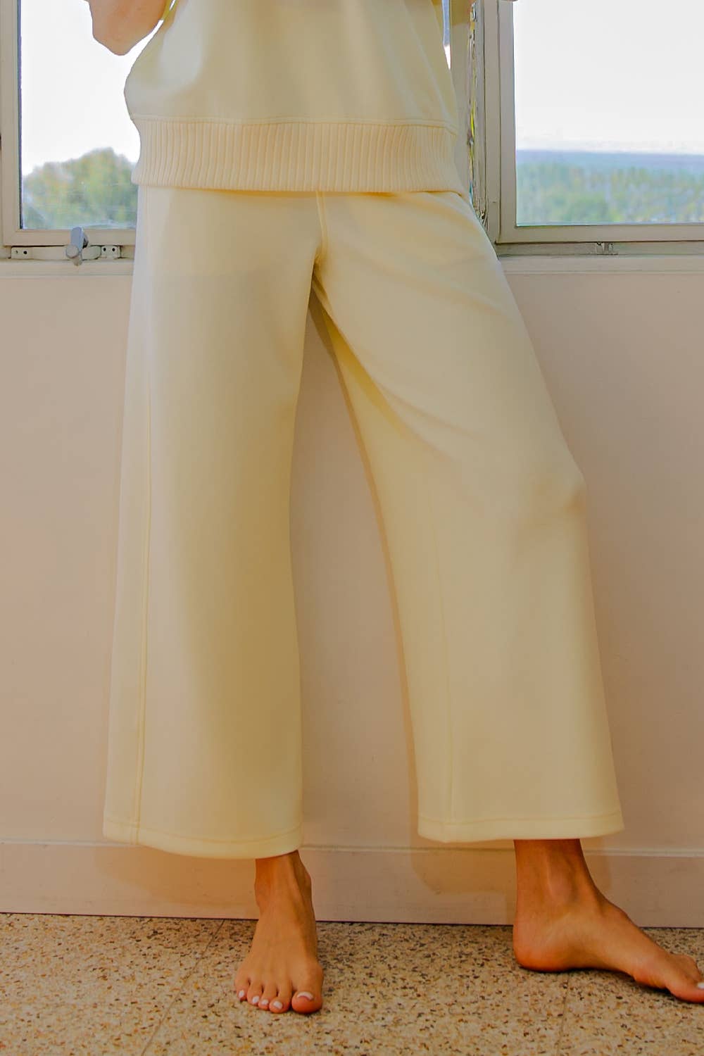 Rae Mode - MODAL SCUBA CROPPED WIDE PANT