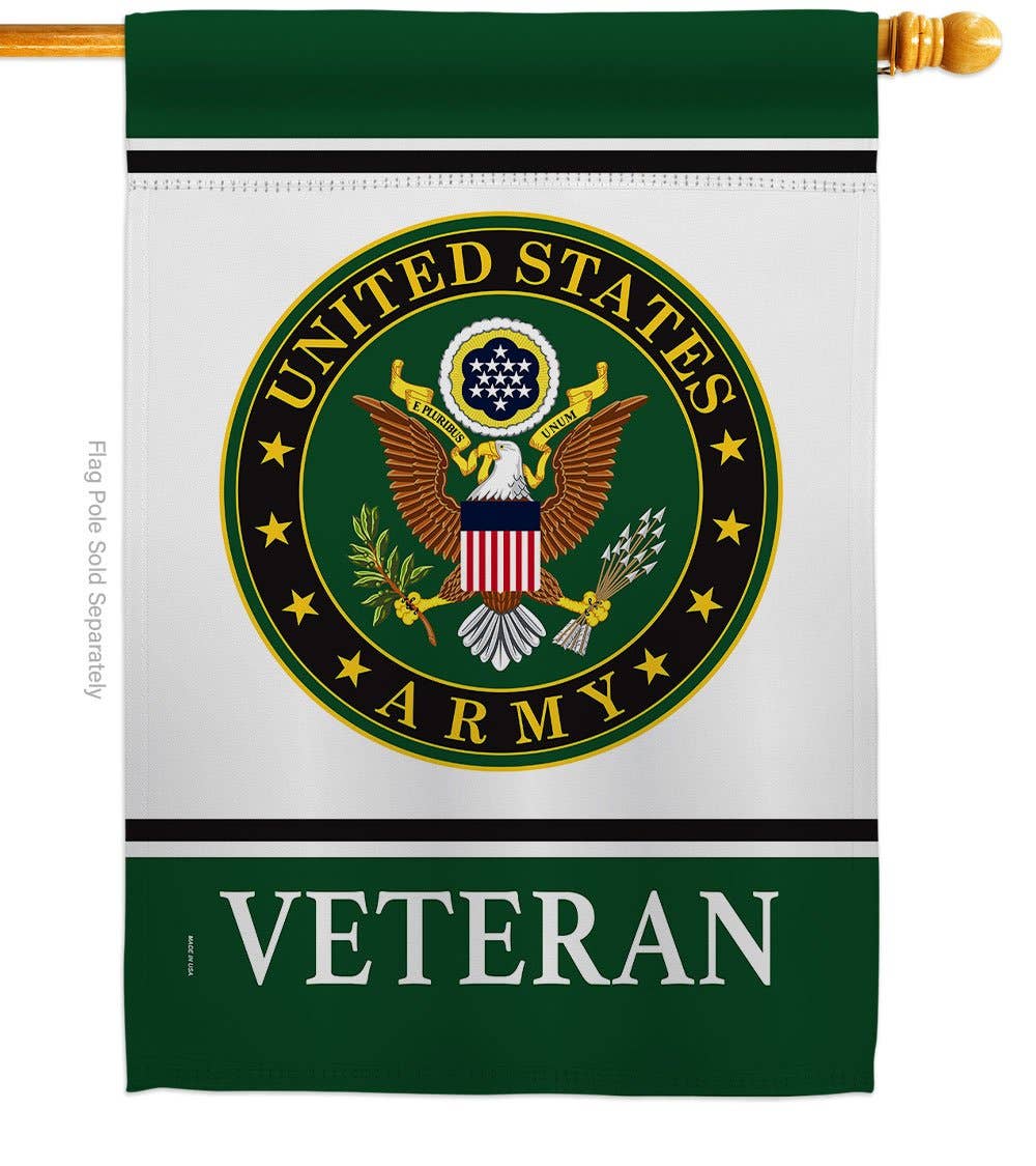 Two Group Flag Co - Army Veteran Armed Forces Military Decor Flag