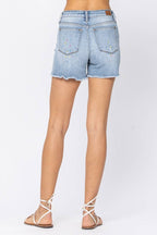 Judy Blue Jeans - Hi-Rise Paint Splash Destroy Shorts