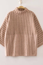 Tricia Ribbed Knit Mock Neck Sweater