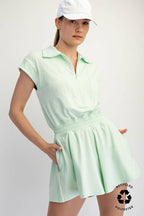 Rae Mode - BUTTER SHORT SLEEVE QUARTER ZIP ROMPER