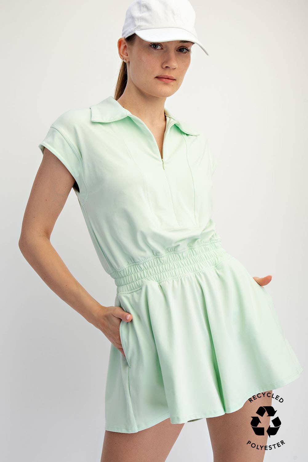 Rae Mode - BUTTER SHORT SLEEVE QUARTER ZIP ROMPER