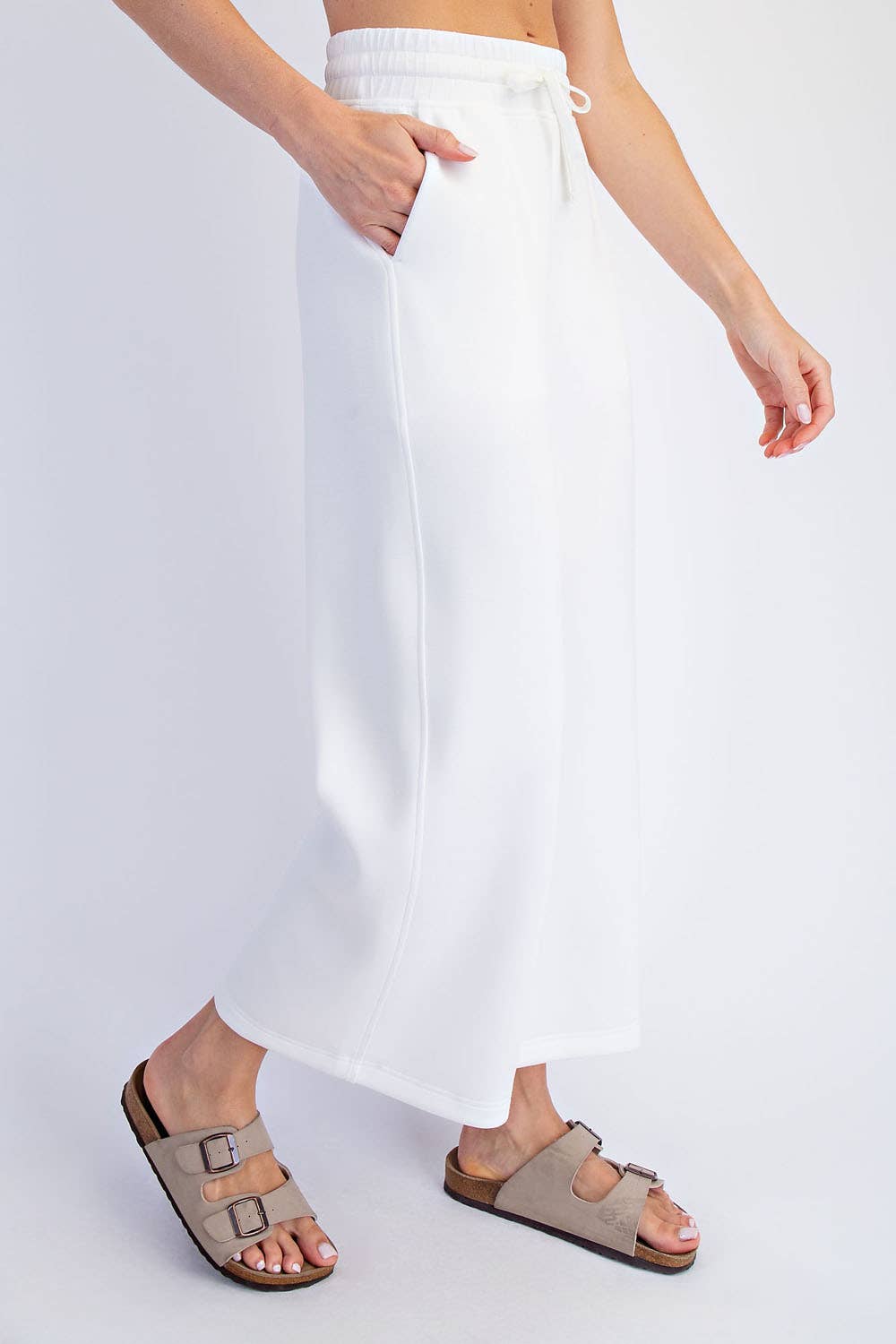 Rae Mode - MODAL SCUBA CROPPED WIDE PANT