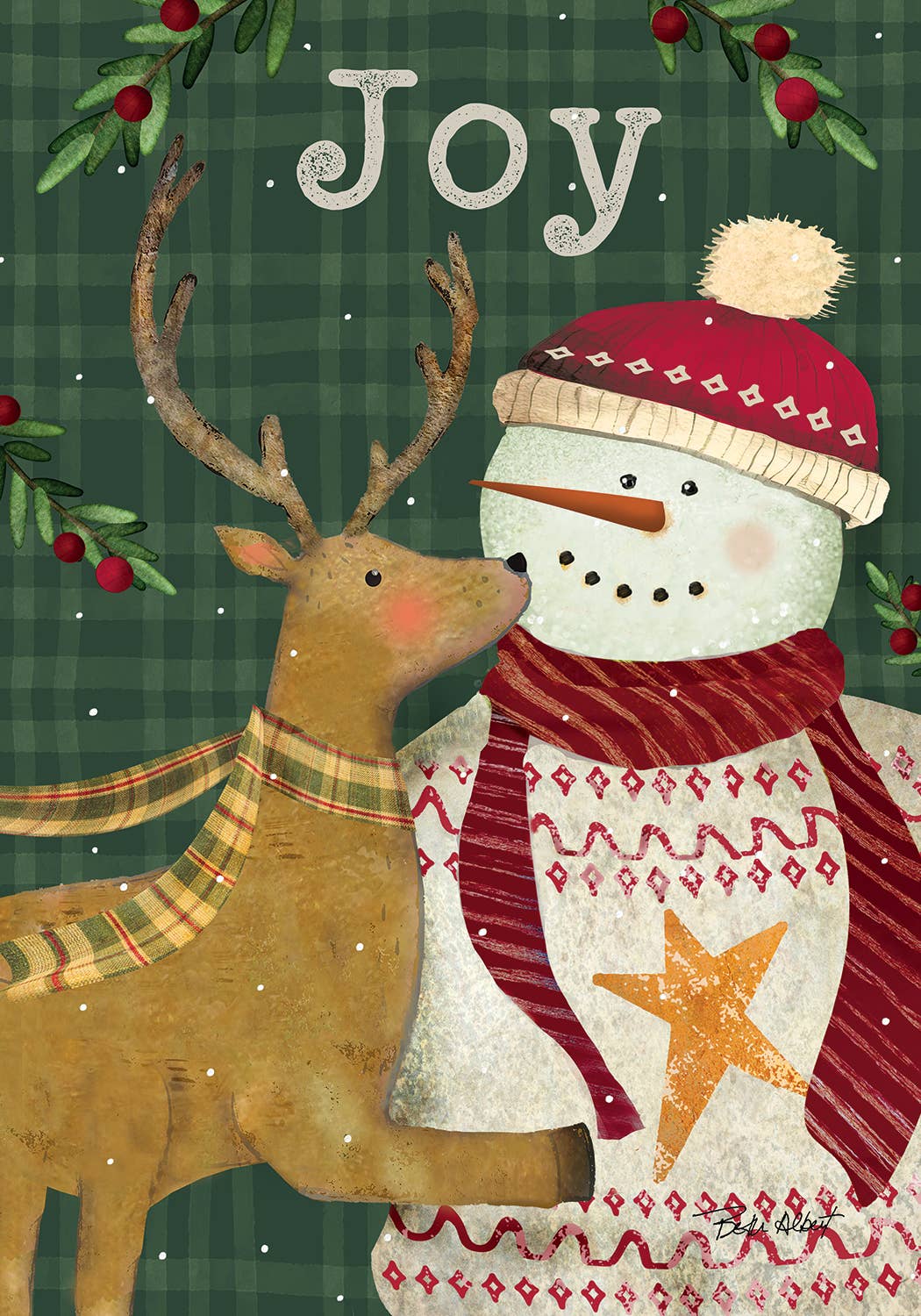 Custom Decor - Snowman Deer