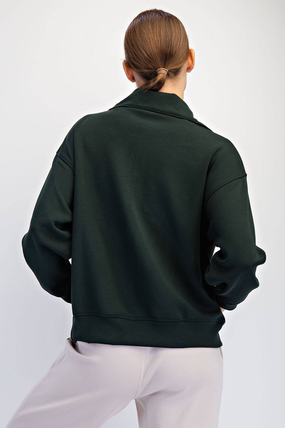 Rae Mode - MODAL SCUBA QUARTER ZIP FUNNEL NECK PULLOVER
