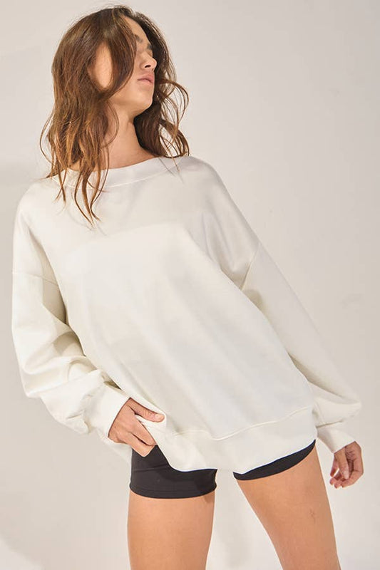 Bow-Back Oversized Sweatshirt