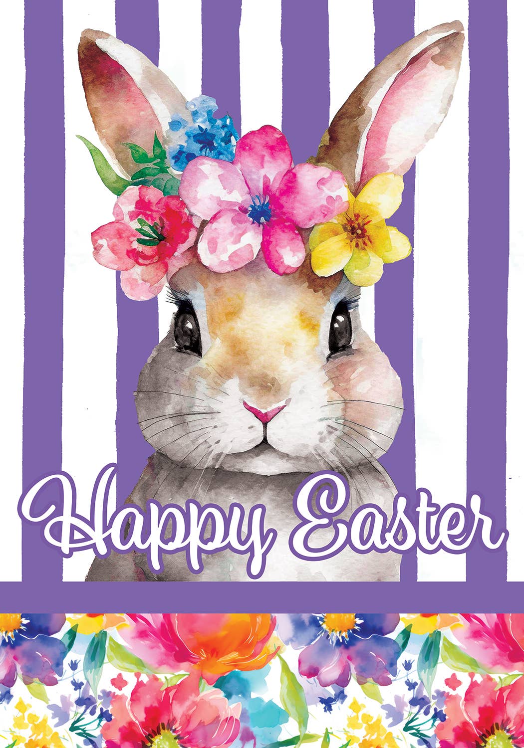 Floral Bunny-Flag