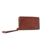 Myra Bag - Myra Zidana Elko Braided Veg Tanned Leather Wallet in Auburn Glow