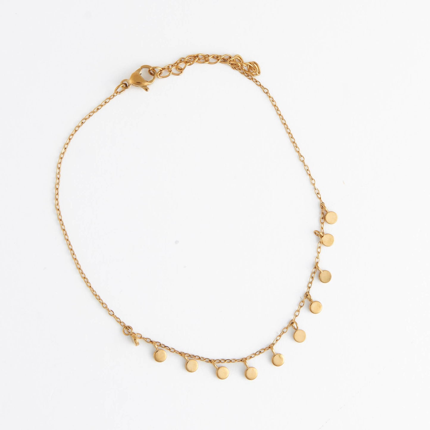 Howard's - Waterproof Anklet 18K Gold Disc Chain Narelle