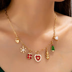 JOSSLYN by wall to wall - CHARM NECKLACE-Christmas Heart Tree Snowflake | 80N93298