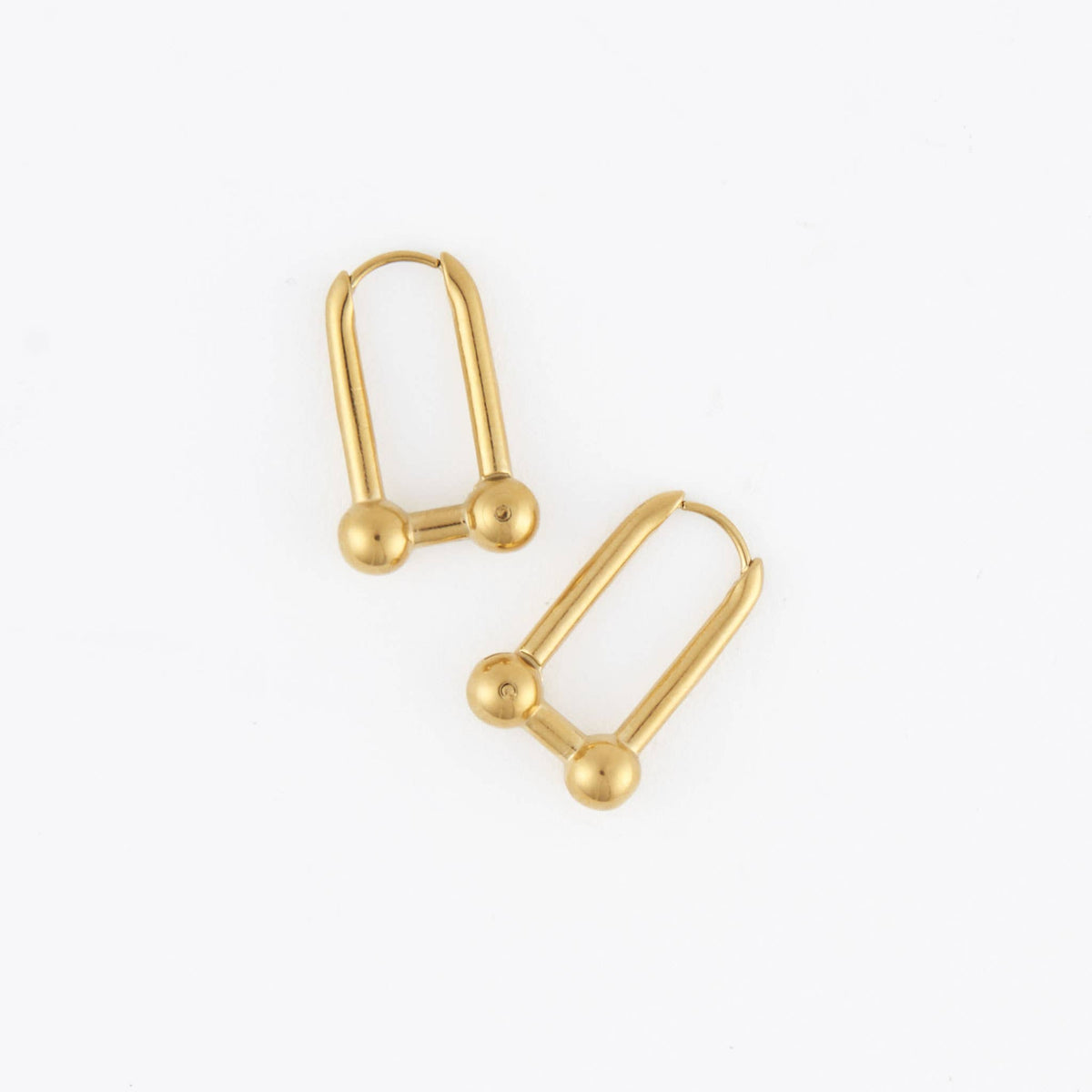 Howard's - Waterproof Earrings Chunky U-Link Hoop in Gold & Steel