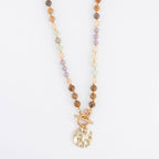 Toggle Necklace 20" Bekah Beaded Jasper + Amazonite