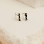 Howard's - Waterproof Earrings Crystal Bar Studs with Glass Gemstones