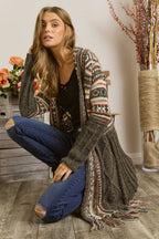 Maya FRINGE HEM AZTEC CARDIGAN