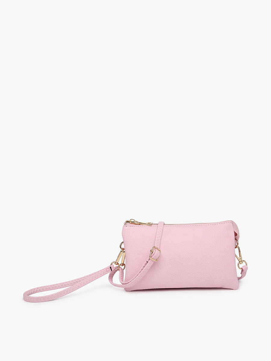 Jen & Co. - M013 Riley Monogrammable 3 Compartment Crossbody/Wristlet