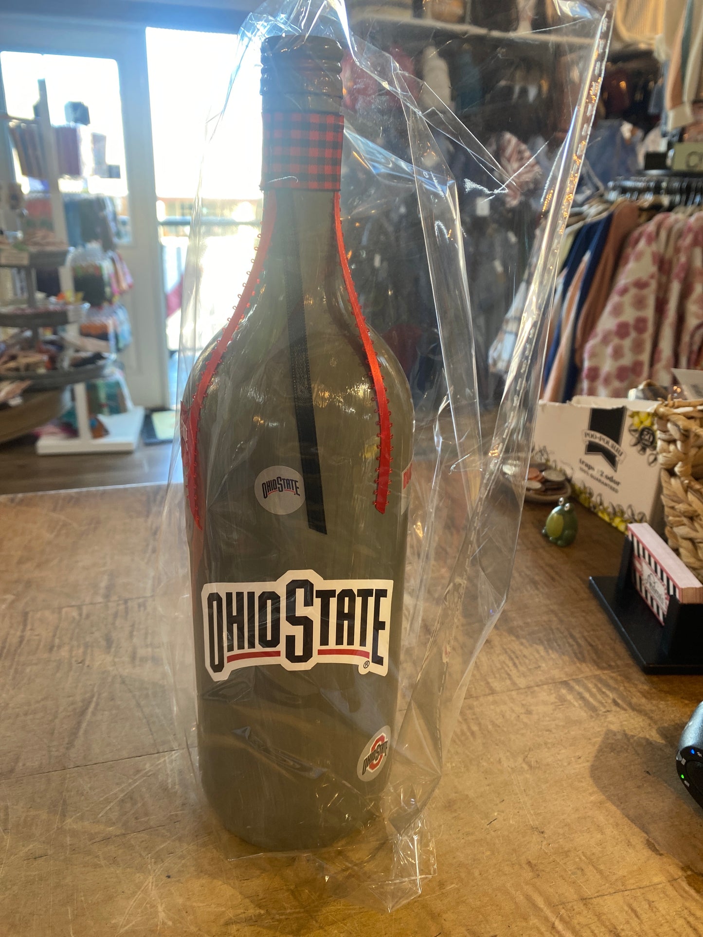 Ohio State Wine Bottle