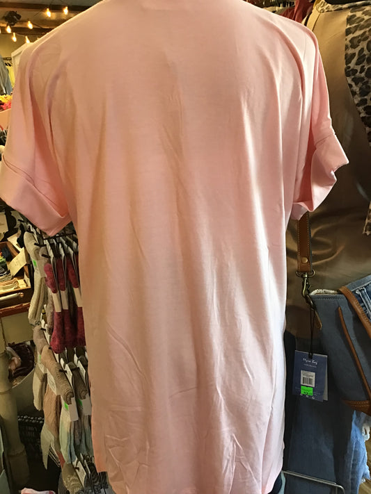 Short Sleeved Cuffed V-Neck T-Shirt