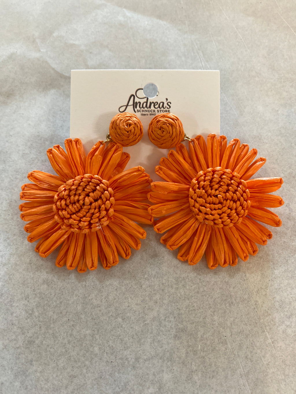Daisy Raffia Earrings