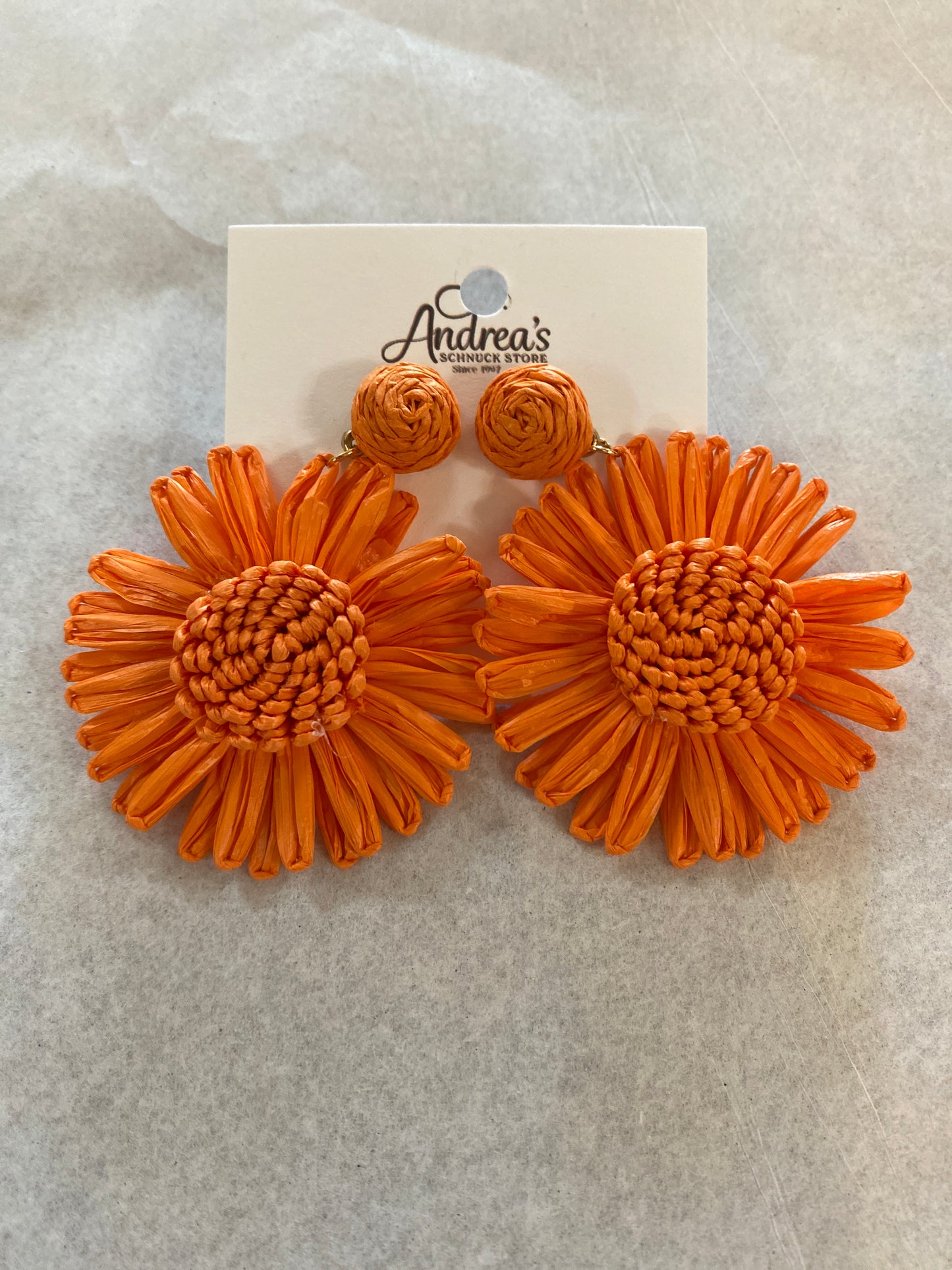Daisy Raffia Earrings