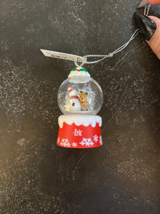 Eric Mini Snow Globe Ornament