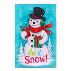 Heartfelt Cheer Snowman Applique Flag