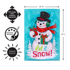 Heartfelt Cheer Snowman Applique Flag