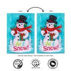 Heartfelt Cheer Snowman Applique Flag