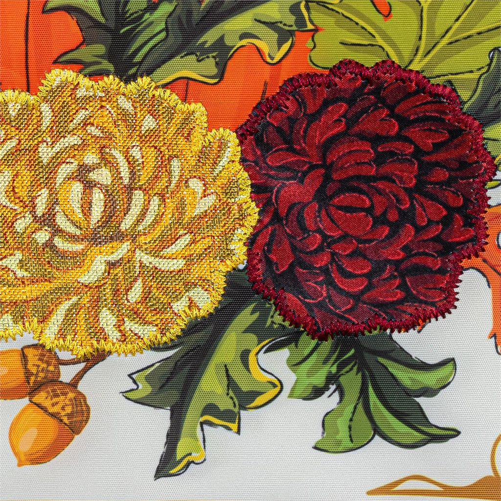 Vintage Welcome Autumn Applique Flag