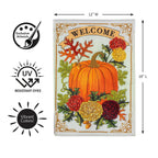 Vintage Welcome Autumn Applique Flag