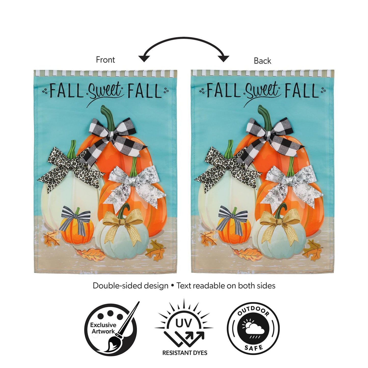 Fall Sweet Fall Applique Flag