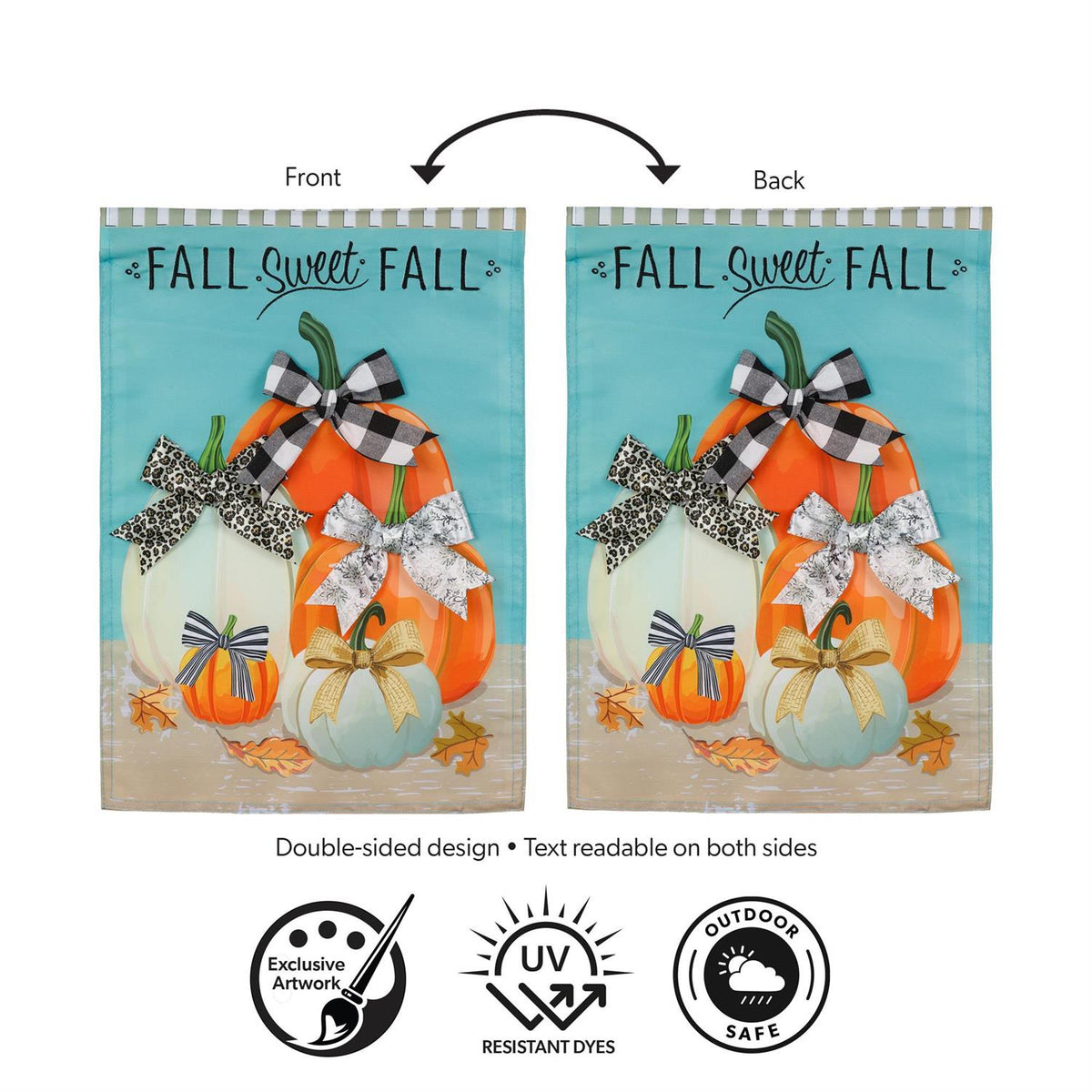 Fall Sweet Fall Applique Flag