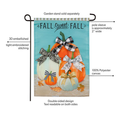 Fall Sweet Fall Applique Flag
