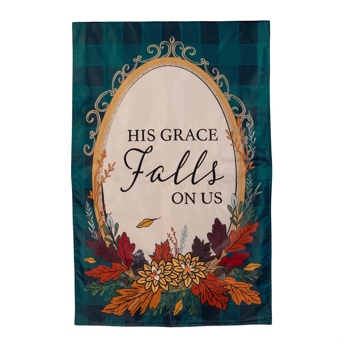 His Grace Falls On Us Applique Flag House