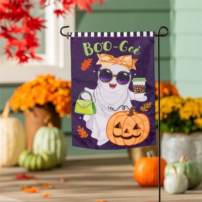 Boo-Gee Ghost Applique Flag