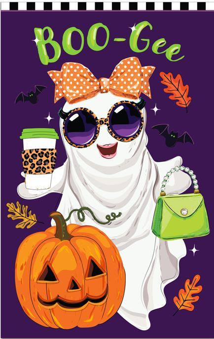 Boo-Gee Ghost Applique Flag