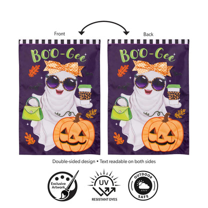 Boo-Gee Ghost Applique Flag