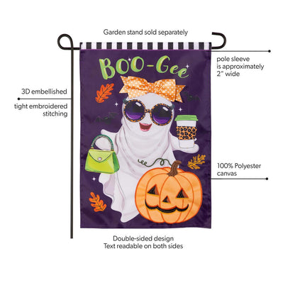 Boo-Gee Ghost Applique Flag