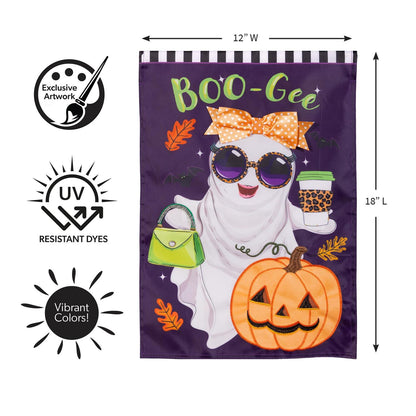 Boo-Gee Ghost Applique Flag