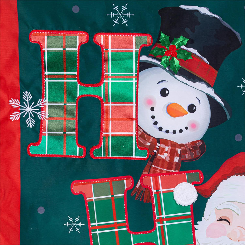 Ho Ho Ho Christmas Icons Applique Flag
