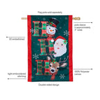 Ho Ho Ho Christmas Icons Applique Flag