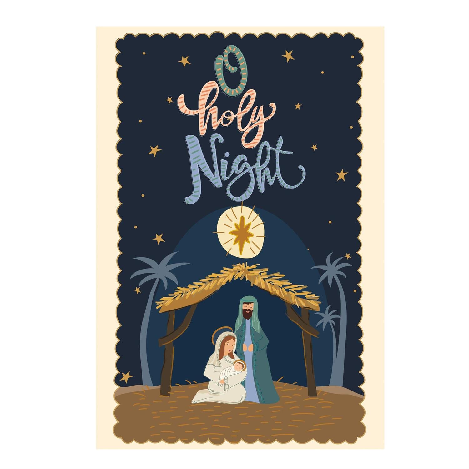 O Holy Night Miracle Applique Flag