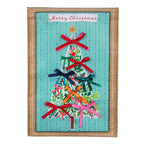 Bowtiful Christmas Tree Applique Flag