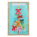Bowtiful Christmas Tree Applique Flag